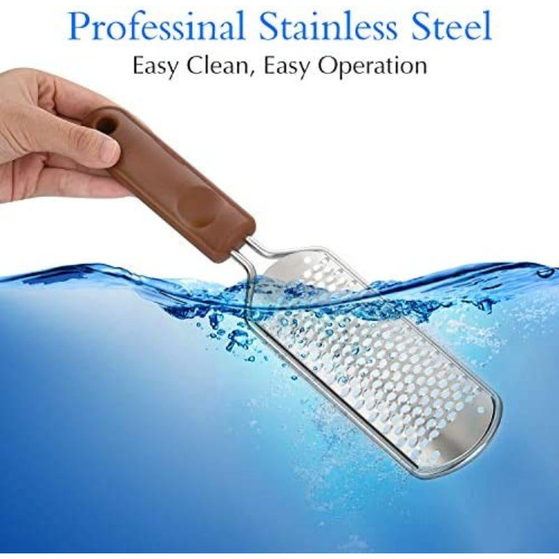 Professional Pedicure Foot File, Colossal Stainless Steel Detachable Foot Scrubber, Hard Skin Removers Pedicure Rasp For Wet And Dry Feet