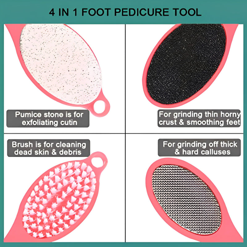 Multi Purpose Feet Pedicure Tools With Foot Scrubber